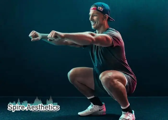 Image of man build leg muscle Virginia Water through exercise